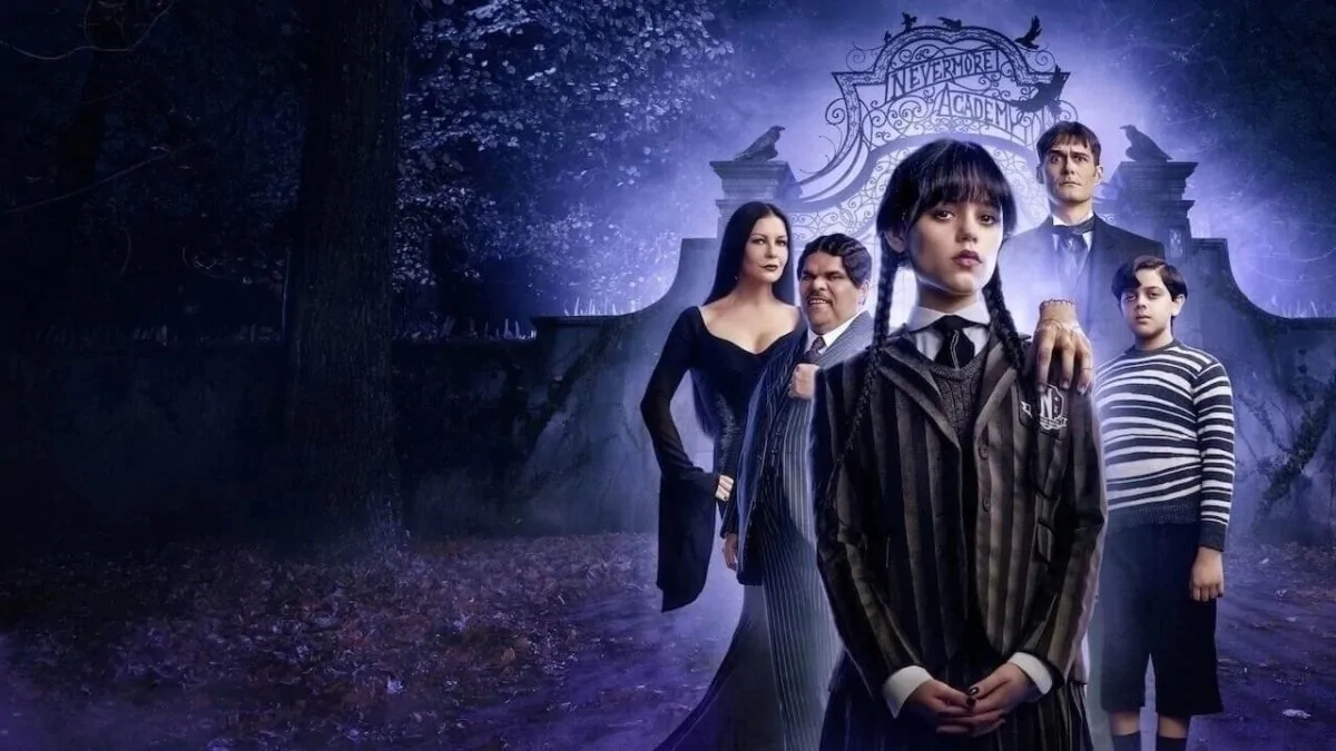 Горизонтальный постер первого сезона сериала Уэнсдэй